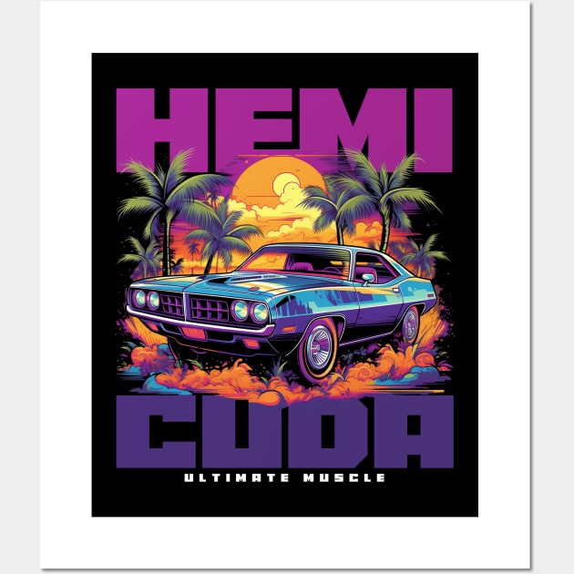 Hemi Cuda Wall Art by Quotee